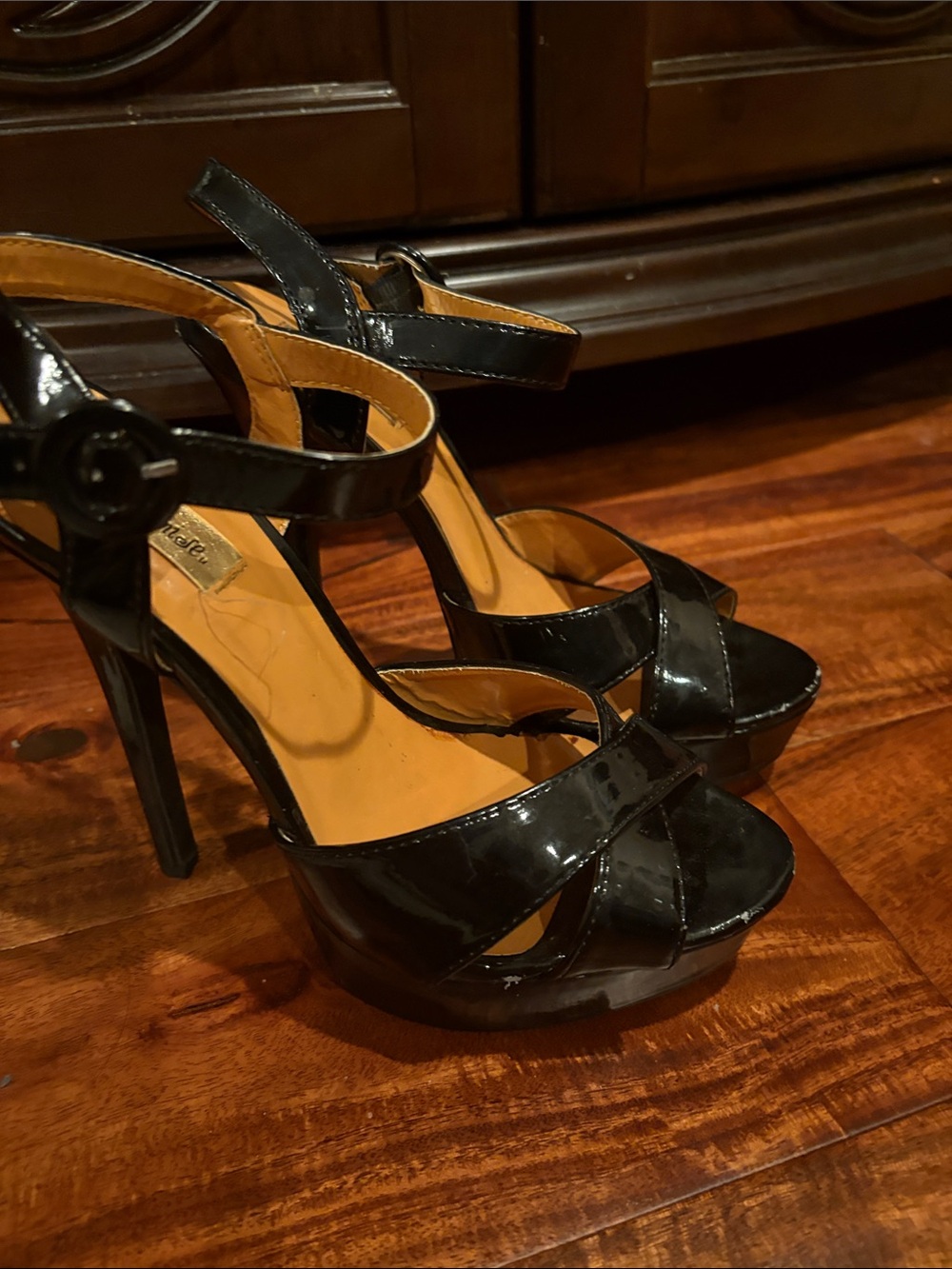 Patent Leather Black Platform High Heel Promise Luxury